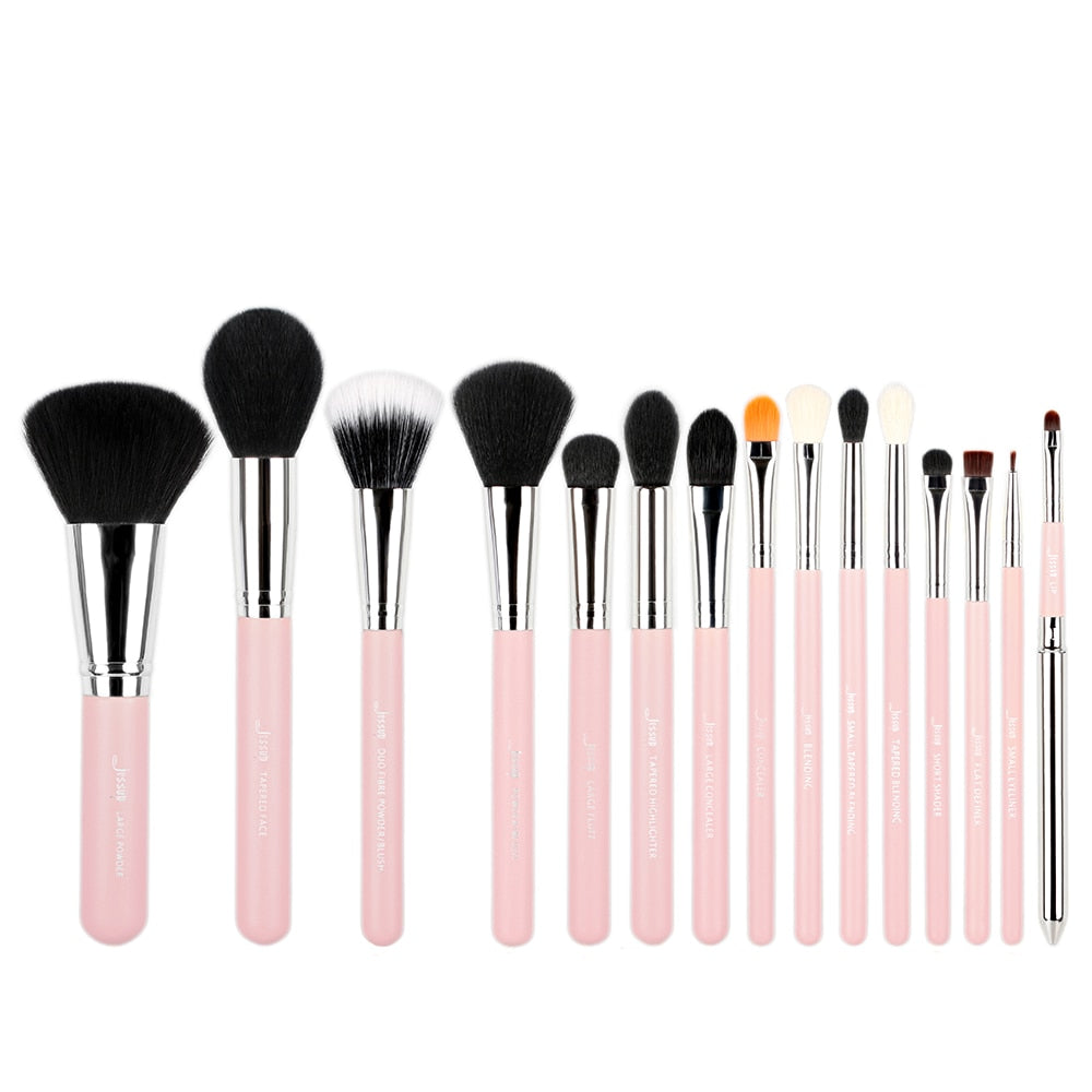 Jessup Pro Makeup Brushes Set 15pcs Cosmetic Make up Powder Foundation Eyeshadow Eyeliner Lip Black T092