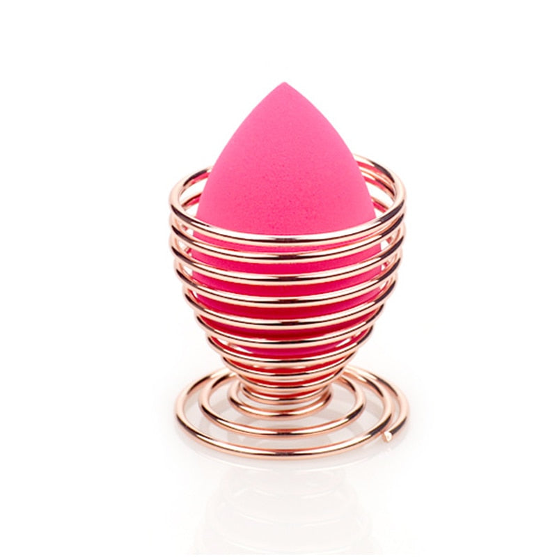 Makeup Beauty Egg Powder Puff Sponge Display Stand Alloy Drying Holder Rack Cosmetic Puff Holder