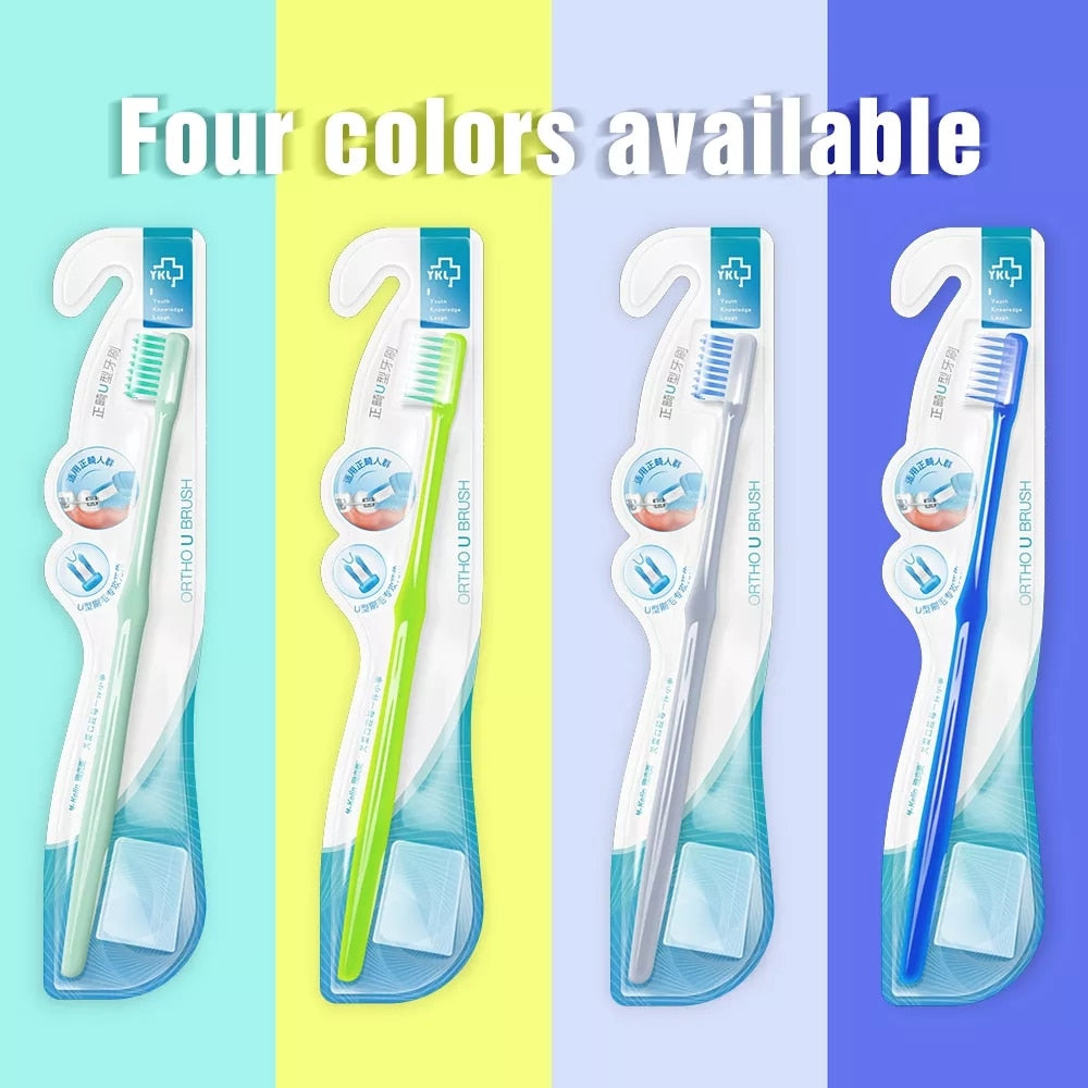 2021 New Arrival Y-Kelin U-Shaped Orthodontic Toothbrush Soft Bristle Orthodontia Teeth Brush Brace Small Head