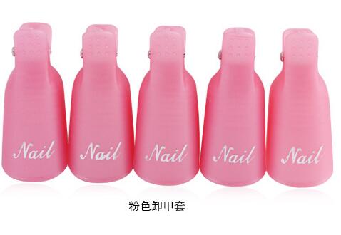 10pcs/Set Nail Polish Remover Durable Plastic Nail Soak Off Cap Clip UV Gel Polish Remover Silicone Wrap Tool Nail Art Tips KL/8