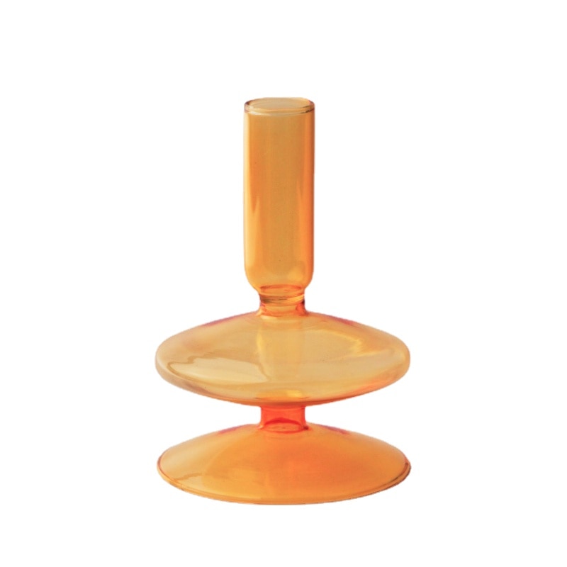 Colorful Glass Taper Candle Holder