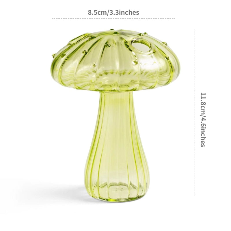 Mini Glass Mushroom Vase