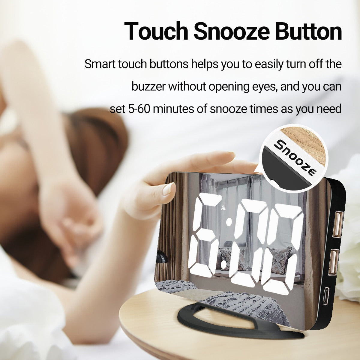 Mirror Digital Alarm Clock