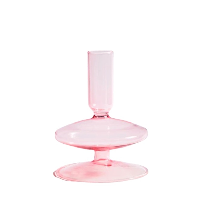 Colorful Glass Taper Candle Holder