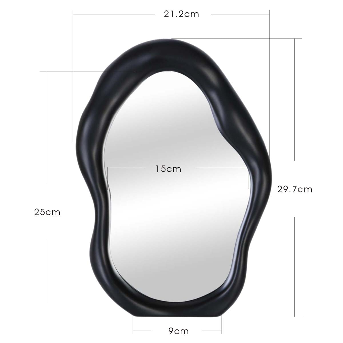 Curved Table Mirror