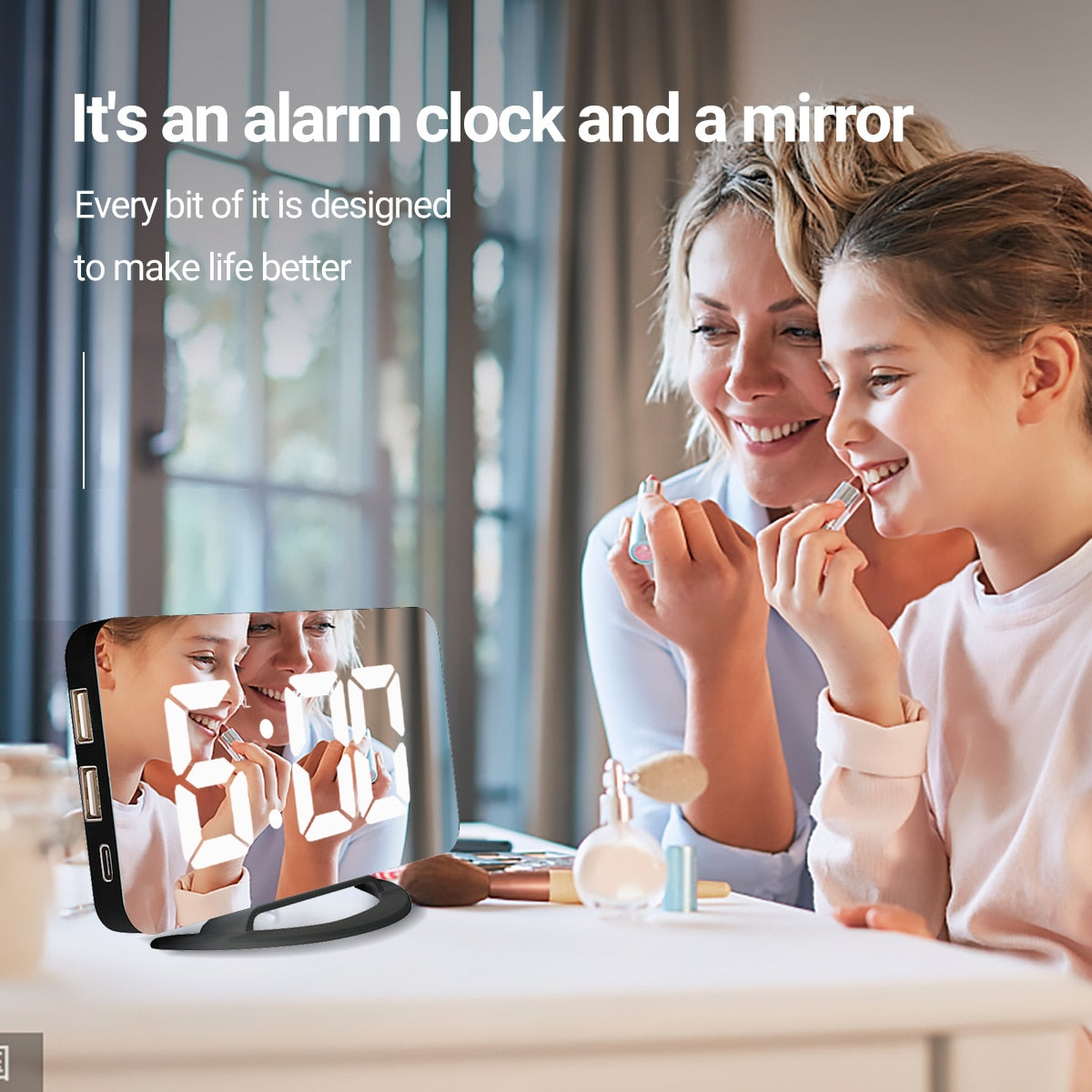 Mirror Digital Alarm Clock