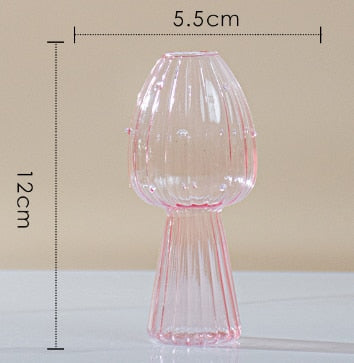 Mini Glass Mushroom Vase