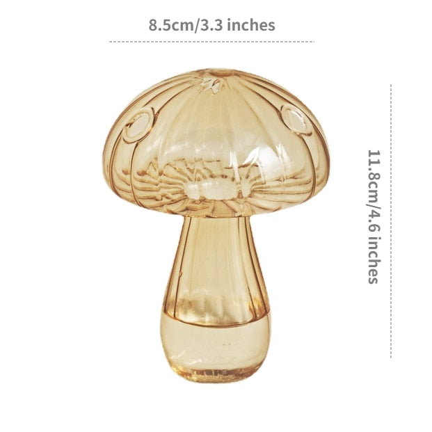 Mini Glass Mushroom Vase