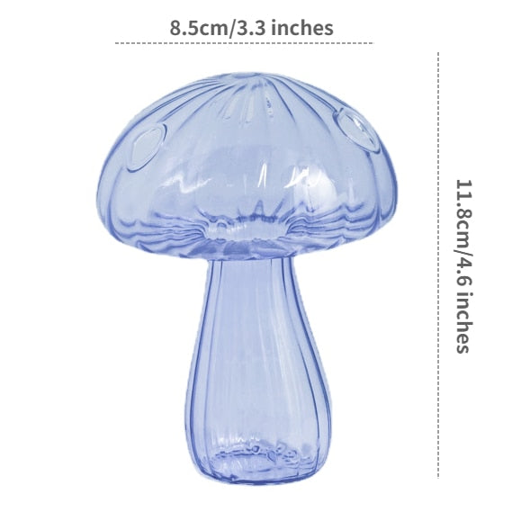 Mini Glass Mushroom Vase