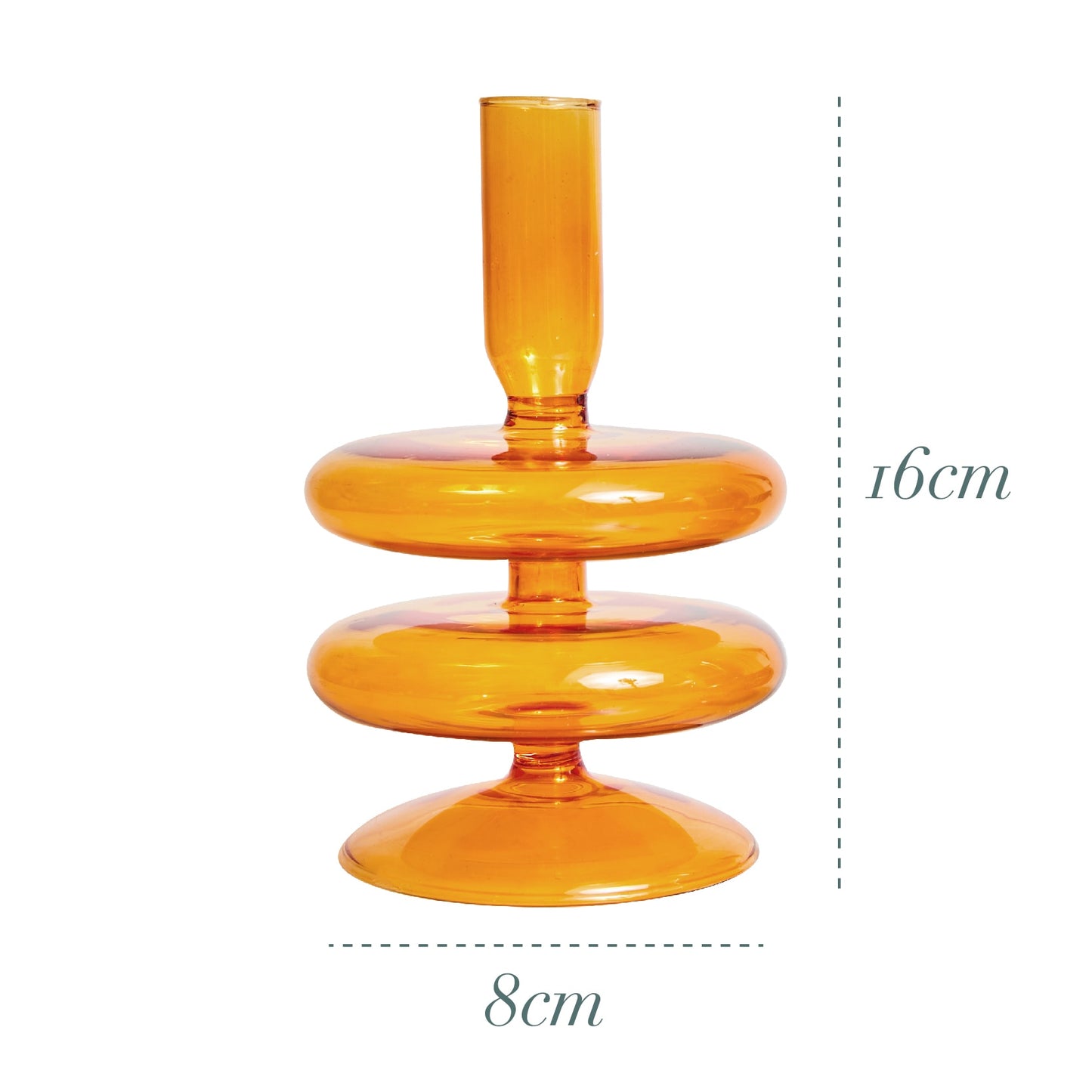 Colorful Glass Taper Candle Holder