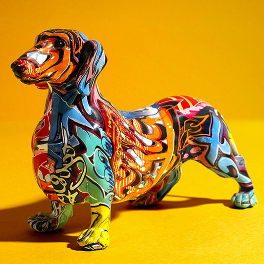 Colorful Dachshund Statue