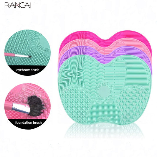 RANCAI 1Pcs Silicone Brush Cleaning Mat Make Up Brush Cleaner Brushes Cleanser Cosmetic Clean Tools For Eyes Face Brushes