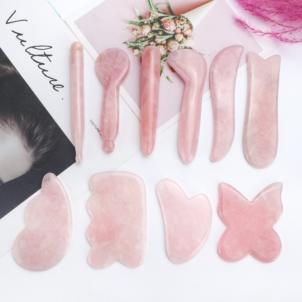 Rose Quartz Facial Tools